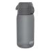 Ion8 Kids Water Bottle 350 ml/12 oz Leak Proof Easy to Open Secure Lock Dishwasher Safe BPA Free Carry Handle Hygienic Flip Cover Easy Clean Odour Free Carbon Neutral Grey 350ml OneTouch 2.0