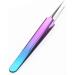 EORTA Set of 3 Stainless Steel Curved Tweezers Blackhead/Whitehead/Acne Needle Pimple Acne Removal Tools Face Cell Clip Cleaner with Plastic Storage Box for Face Skincare Rainbow - Buy Online on GoSupps.com