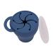 Silicone Snack Cup Snack Cup with Lid On the Go Leak-Proof Snack Cup for Toddlers Boys & Girls Blue