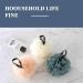 Set of 3 Premium Quality Loofah Bath Sponges for Gentle Exfoliation and Softer Skin - Off-White - Buy Online on GoSupps.com