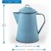 Cinsa Enamelware Coffee Pot - 8 Cups Turquoise | Camping Essentials for Hot Coffee and Tea - Buy Online on GoSupps.com