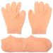 FOMIYES Moisturizing Gloves Socks Set Gel Lined Sock and Glove Soften Repairing Dry Cracked Hands Feet Skin Care Tools for Women Men