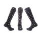 ZLYJ 3 Pairs Compression Socks Patterned Socks Knee Highs Compression Running Socks Stockings Support Stockings for Men and Women MA
