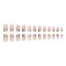 Short Simple Flower Almond Fake Nails with Purple Daisy Design - 24PCS - Buy Online on GoSupps.com
