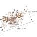 minkissy pearl hair comb Wedding Headpiece Wedding Flower Hair Comb bridal leaf flower hair wedding hair clips for brides Bride Wedding Headdress Metal crystal Comb - Buy Online on GoSupps.com