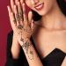 Xmasir 12 Large Henna Tattoo Stencil Kit - Indian Arabian Temporary Tattoo Templates for Women Girls - Buy Online on GoSupps.com
