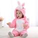 COOKY.D Baby Hooded Rompers: Winter Flannel Jumpsuit Pajamas for Infants 12-18 Months - Rabbit Design - Buy Online on GoSupps.com
