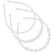Lusofie 3Pcs White Faux Pearl Headbands for Women - Bridal Hair Hoop Set - Buy Online on GoSupps.com