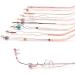 Deebow Glasses Spare Bar - Pink 1 Pair Borderless Glasses Repair Parts with 2-Hole Brackets & Rhinestones - International Shipping Available - Buy Online on GoSupps.com