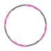 Resultsport hula hoop tires adult 1.2kg weight 100cm wide 8 partially removable weighted fitness tires fitness exercises training leve 1 - wave 1.2 kg pink/gray