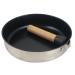 MARMERDO Camping Portable Pan Egg Pan Griddle Pan Stainless Steel Cookware Camping Cookware Pans Non Stick Fry Pan Flat Skillet Non Stick Cooking Utensils Wood Induction Cooker Detachable