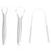 3-part tongue scraper 100% surgical tongue cleaner made of stainless steel 304 for adults and children professional tongue brush for oral care improves bad breath and fresh breath
