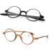Ultra-Light Round TR 90 Frame Reading Glasses | Flexible Comfort | Small Face Fit | Black/Orange - 2 Black +1.0 - Buy Online on GoSupps.com