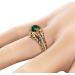 Goldenchen Fashion Jewelry 14k Gold Filled Emerald Diamond Ring Women Anniversary Engagement Wedding Gemstone Ring (10)