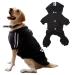 Dogs hoodies 4 legs overall dog clothing sweater warm sweatshirt cotton jacket training suit for little dog medium dog big dog cat l black