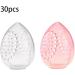 Qyrugcxs Sponge Storage Box Makeup Powder Puff Empty Egg Shaped Transparent Powder Puff Makeup Storage Box - Buy Online on GoSupps.com