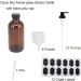 12 Pack 8 oz Amber Glass Pump Bottles for Essential Oils, Lotions & Cleaning Products | Refillable Containers with Labels & Funnel - 12Pack - Buy Online on GoSupps.com