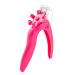 Nail Tips Cutter Adjustable Acrylic Nail Clippers Acrylic Nail Clippers Precise Sizer for Nail Artist for Home (Rose Red)