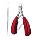 Toenail Clippers Nail Clippers Cuticle Clipper Toenail Clippers for Thick Or Ingrown Toenails - Professional Nail Clippers Cutters Nippers with Pedicure and Manicure Tools Red (Color : Red)