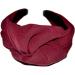 Minkissy Wide Knotted Headband Twist Turban Hairband Solid Cross Turban Hairhoop for Yoga Sport or Daily Wear (Claret) - Buy Online on GoSupps.com