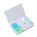 SUPVOX 2 Pack Contact Lens Box for Travel Contact Lenses with Clip Applicator Bottle Solution (Green)