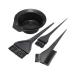 4 Pcs Black Plastic Dyeing Bowl Comb Kit Professional Salon Hair Coloring Dyeing Kit Dye Brush Comb Bowl Tint ToolHair color bowl comb brush kit black 4 piece set Durable and Useful Durable