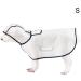 Lazyspace Hundred Coat - Transparent Waterproof Pet Rain Jacket for Small & Medium Dogs | Lightweight Doggy Rainwear in S White - Buy Online on GoSupps.com