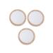 Solustre 3PCs wood make-up mirror cosmetic mirror handheld pocket mirror mini cosmetic mirror for girls women home outdoor trips
