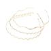 Lurrose 3Pcs Metal Wavy Hairbands Thin Headbands Outdoor Women Hairbands (Golden)
