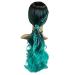 HANNE Ombre Bluish Green Wigs - Long Wavy Heat Resistant Synthetic Hair for Women | Aqua Teal Body Wave Wigs - Buy Online on GoSupps.com