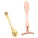 Ipetboom 1 Set Eye Massage Roller Head T-bar Set Fake Hair Edges Eye Roller Eye Cream Applicator Skin Care Tools Under Eye Metal Eye Cream Eye Face Cream Spoon 9.6x3.5cm Golden