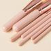 7-Piece Makeup Brush Set - Angular Blush Fan Brush Smudge Brush Flat Brush - Lip Liner CONCEALER BLUSHER Lip Gloss Eyebrow Pencil FOUNDATION Eye Shadow - Pink and White - Lady's Beauty Makeup - Buy Online on GoSupps.com