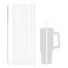 MLKSI Replacement Straws for Stanley 40 oz Quencher Tumbler 6 Pack Reusable Straws Plastic Straws with Cleaning Brush Compatible with Stanley 40oz Stanley Cup Stanley Water Jug 6* Plastic Straws for 40 oz