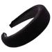 Siwetg Padded Wide Headband for Women Shiny Velvet Fabric 11 Colors Black
