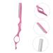 Minkissy 11-Part Hair Cutting Tool Holder & Thinning Razor Set - Pink Salon Hairdresser Styling Tools - Buy Online on GoSupps.com