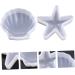SHINEOFI 6 Pcs Diy Starfish Mold Epoxy Coaster Mold Conch Mold Plate Craft Mold Self Made Craft Supplies Whitex3pcs 8.5x6x2cmx3pcs - Buy Online on GoSupps.com
