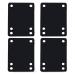 YS Sport 4 Pcs Skateboard Riser Shock Pads Longboard Rise Pads, Soft Longboard Shockpads, 1/8" (3mm), Black