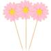24 Pieces Daisy Cupcake Toppers Flower Cake Topper Daisy Cake Decorations Toothpicks Chrysanthemum Cupcake Toppers Spring Daisy Flower Cake Picks for Birthday Wedding Supplies(Pink) Pink 24 - Buy Online on GoSupps.com