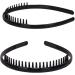 1Pc Women Men Girls 8mm Plastic Plain Headband with Non-Slip Teeth Comb Shiny Black Hair Hoop DIY Styling Makeup Headwear Accessories - Buy Online on GoSupps.com