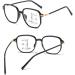 Fashion Multifocus Large Square Frame Reading Glasses Blue Light Blocking Readers Anti Glare Glasses for Unisex(Couleur:Gold Grandeur:2.5x) - Buy Online on GoSupps.com