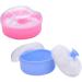 2PCS Powder Puff Sponge Box Empty Portable Baby Talcum Dispensor Soft Baby Shower Powder Puff Box (Blue+Pink) - Buy Online on GoSupps.com