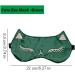 AKOAK Cute Cat Silk Sleeping Eye Mask - Breathable, Comfortable, Light-Proof Sleep Mask for Girls & Women - Adjustable Lacing - Deep Green - Buy Online on GoSupps.com