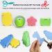 12-Count Non-Scratch Compressed Cellulose Kitchen Sponges - Natural Dish Sponge with Funny Cut-Outs for Kids - Multicolor - Buy Online on GoSupps.com