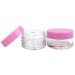 Beauticom 12PC Clear Jars Set - 20G/20ML with Pink Lids for Lotions Creams & Makeup - BPA Free Ideal for International Shipping - Buy Online on GoSupps.com