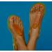 Impress Kiss Color Press-On Neon Orange Pedicure Toe Nails - 24 Count - Buy Online on GoSupps.com