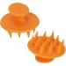Gientan 2-Piece Silicone Head Massager & Scrubber - Dandruff Removal Shampoo Brush for Hair Growth (Wet & Dry) - Unisex Orange - Buy Online on GoSupps.com