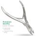 Professional Stainless Steel Nail Cuticle Trimmer - Sharp Blades, Double Spring Cuticle Clippers for Manicure & Pedicure - Silver - Buy Online on GoSupps.com