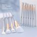 10 Silk Blue Makeup Brush Set | Beginner Beauty Tools | Loose Powder & Eye Shadow Brushes - Buy Online on GoSupps.com