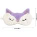 Cute Fox Animal Sleep Mask | Soft Plush Blindfold for Kids & Adults | Breathable Eye Cover for Night Nap, Travel, Meditation - Purple - Buy Online on GoSupps.com