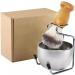Premium Razor Holder & Shaving Brush Set for Men - Stylish Soap-Shell Design with Natural Wild Boar Bristles - 8.2x10.5cm Silver - Buy Online on GoSupps.com